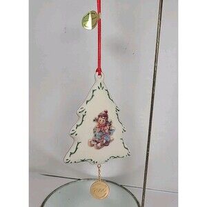 Danbury M.J. Hummel Christmas Ornament Tree 2006 MINT Riding Sleigh '06 Token
